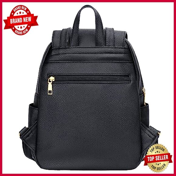 Faux Leather Backpack Purse with Adjustable Straps and 7 Pockets for Travel main image 4